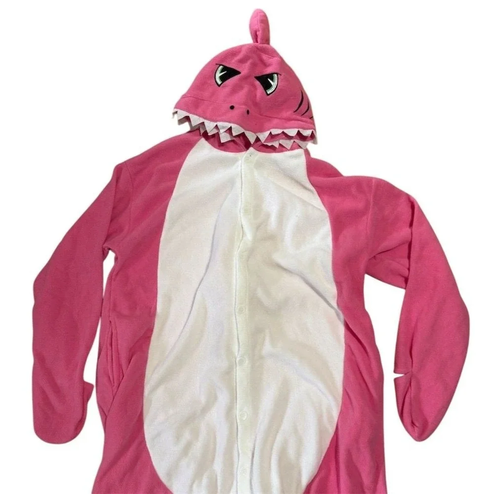 Momma Shark‎ Adult Costume with Hood Halloween cosplay Large flannel pajamas